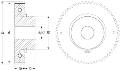 Ondrives Precision Gears and Gearboxes Part number  ABPSG1.0-60