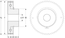 Ondrives Precision Gears and Gearboxes Part number  ABPSG3.0-29S