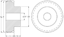 Ondrives Precision Gears and Gearboxes Part number  PHG0.5-21R