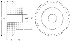 Ondrives Precision Gears and Gearboxes Part number  PHG1.5-75R