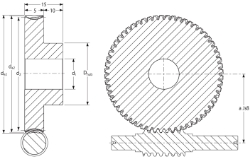 Ondrives Precision Gears and Gearboxes Part number  PWG0.5-50-1