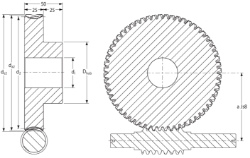 Ondrives Precision Gears and Gearboxes Part number  PWG2.5-22-1