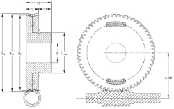 Ondrives Precision Gears and Gearboxes Part number  ABPWG0.5-52-3