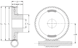 Ondrives Precision Gears and Gearboxes Part number  ABPWG1.0-38-1