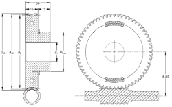 Ondrives Precision Gears and Gearboxes Part number  ABPWG1.5-48-2