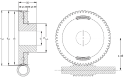 Ondrives Precision Gears and Gearboxes Part number  ABPWG2.5-40-1