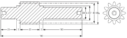 Ondrives Precision Gears and Gearboxes Part number  PPS2.5-24