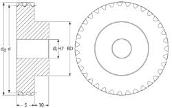 Ondrives Precision Gears and Gearboxes Part number  PXHG0.5-95RH