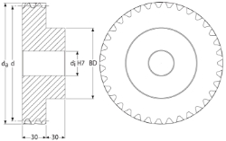 Ondrives Precision Gears and Gearboxes Part number  PXHG3.0-18L