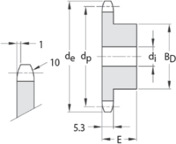 Ondrives Precision Gears and Gearboxes Part number  SCS9.53-17