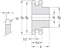 sprocket for use with chains Precision from Ondrives UK precision gear and gearbox manufacturer