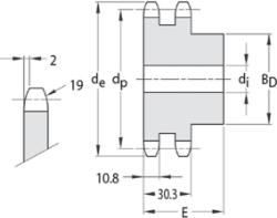 sprocket for use with chains Precision from Ondrives UK precision gear and gearbox manufacturer