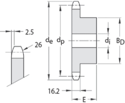 Ondrives Precision Gears and Gearboxes Part number  SCS25.4-17