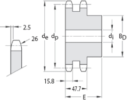 sprocket for use with chains Precision from Ondrives UK precision gear and gearbox manufacturer