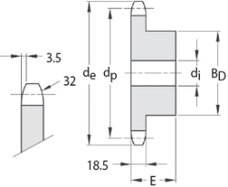 Ondrives Precision Gears and Gearboxes Part number  SCS31.75-12