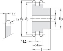 Ondrives Precision Gears and Gearboxes Part number  DCS31.75-19