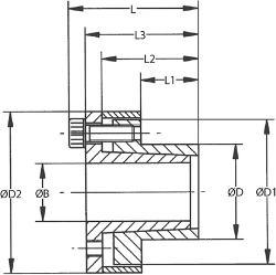 Ondrives Precision Gears and Gearboxes Part number  OKBS80-50X65