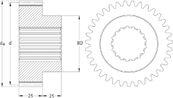 Steel Spur Gears from Ondrives UK precision gear and gearbox manufacturer