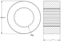 DIN 5480 N W Spline Hub Shaft from Ondrives UK precision gear and gearbox manufacturer