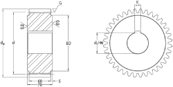 Ondrives Precision Gears and Gearboxes Part number  UPSG6.0-20H-K