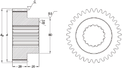 Ground Spur Gears Precision from Ondrives UK precision gear and gearbox manufacturer