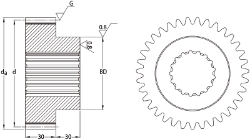 Ground Spur Gears Precision from Ondrives UK precision gear and gearbox manufacturer