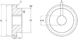 Ondrives Precision Gears and Gearboxes Part number  UPHG1.0-82RH-K