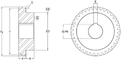 Ondrives Precision Gears and Gearboxes Part number  UPHG0.8-130LH-K