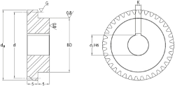 Ondrives Precision Gears and Gearboxes Part number  UPHG0.5-240LPH-K