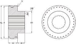 Ondrives Precision Gears and Gearboxes Part number  UPHGS3.0-25RH