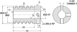 Ondrives Precision Gears and Gearboxes Part number  UPW3.0-2H