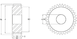 Spur Gears Precision from Ondrives UK precision gear and gearbox manufacturer