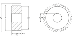 Spur Gears Precision from Ondrives UK precision gear and gearbox manufacturer