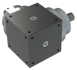 Spiral Bevel Cube Gearbox from Ondrives UK precision gear and gearbox manufacturer