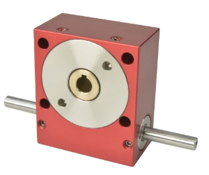 Wormwheel gearbox low backlash shaft input with bore output made by Ondrives Precision Gears and Gearboxes