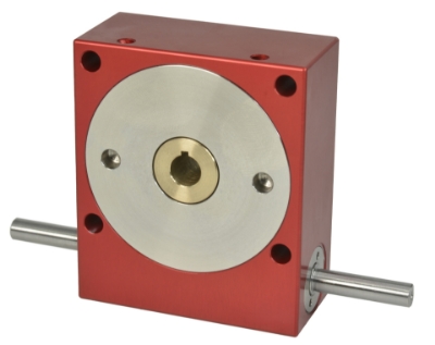 Wormwheel gearbox shaft input with bore output made by Ondrives Precision Gears and Gearboxes