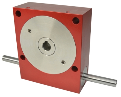 Wormwheel gearbox shaft input with bore output made by Ondrives Precision Gears and Gearboxes