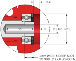 Drawing of Wormwheel gearbox bore input with bore output made by Ondrives Precision Gears and Gearboxes