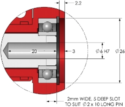 Drawing of Wormwheel gearbox bore input with bore output made by Ondrives Precision Gears and Gearboxes