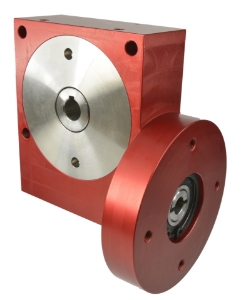 Wormwheel gearbox bore input interface with bore output made by Ondrives Precision Gears and Gearboxes