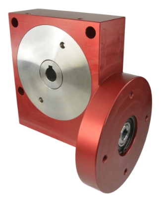 Wormwheel gearbox bore input interface with bore output made by Ondrives Precision Gears and Gearboxes