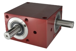Spiral Bevel Gearbox shaft input and output compact design made by Ondrives Precision Gears and Gearboxes