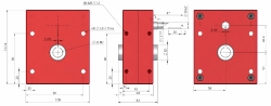 Parallel offset gear reducer shaft input, output bore compact design made by Ondrives Precision Gears and Gearboxes