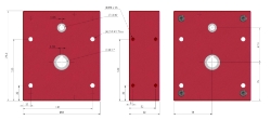 Parallel offset gear reducer bore input, output bore compact design made by Ondrives Precision Gears and Gearboxes