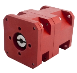 Servo Gearbox bore input, shaft output compact design made by Ondrives Precision Gears and Gearboxes