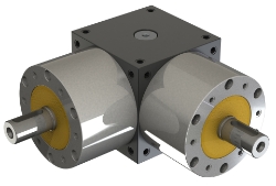 Spiral Bevel Cube Gearbox from Ondrives UK precision gear and gearbox manufacturer