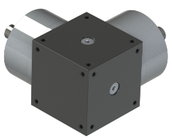 Spiral Bevel Cube Gearbox from Ondrives UK precision gear and gearbox manufacturer