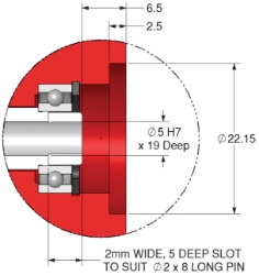 Drawing of Wormwheel gearbox bore input with bore output made by Ondrives Precision Gears and Gearboxes