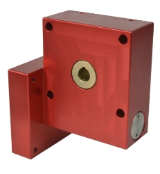 Wormwheel gearbox bore input interface with bore output made by Ondrives Precision Gears and Gearboxes